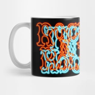 Glowing Neon Fire and Ice RocK n RolL Anagram Mug